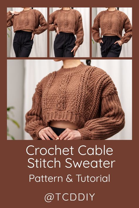 Are you looking for a unique and stylish way to make your own crochet clothes? Look no further! Our step-by-step crochet pattern tutorial is easy to follow and will help you make beautiful and unique clothes. With our detailed photo patterns and click-me options, you can make sure that you get exactly the piece you’re looking for. So, click now and get started with your perfect crochet pattern! Crochet Autumn, Crochet Cable Stitch, Crochet Pattern Tutorial, Crochet Baby Sweater, Crochet Fairy, Modern Crochet Patterns, Crochet Cable, Stitch Sweater, Autumn Ideas