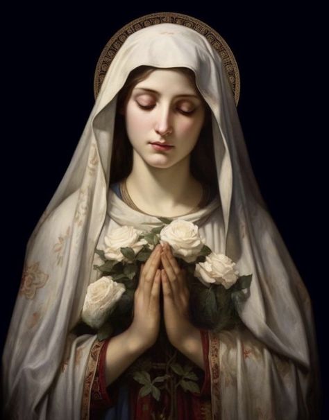 Medieval Virgin Mary, Painting Of Mary, Our Lady Of Sorrows Aesthetic, Blessed Virgin Mary Pictures, Latina Catholic Aesthetic, Holy Mary Drawing, Religious Imagery Aesthetic, Virgin Mary Wallpaper Aesthetic, Catholic Art Aesthetic