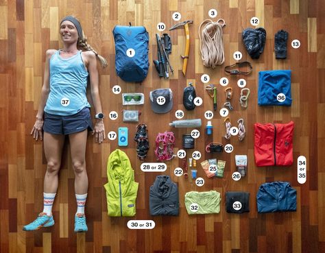 What to carry for Alps trail running and peak climbing Trail Running Gear, Alpine Climbing, Mountain Running, Natural Hydration, Gear List, Wilderness Camping, Big Mountain, Survival Kits, Sun With Sunglasses