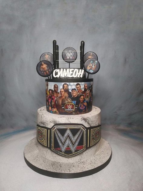 Wrestling Ring Cake, Wrestling Birthday Cakes, Wwe Cake, Bae Birthday, Wrestling Cake, Wrestling Birthday, 30th Birthday Party Themes, Wwe Party, Birthday Vision Board