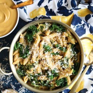 Creamy Butternut Squash Kale Pasta Sausage Kale Pasta, Butternut Squash Kale, Creamy Butternut Squash, Kale Pasta, Cashew Sauce, Cream Pasta, Lentil Pasta, Savory Sauce, Gluten Free Pasta