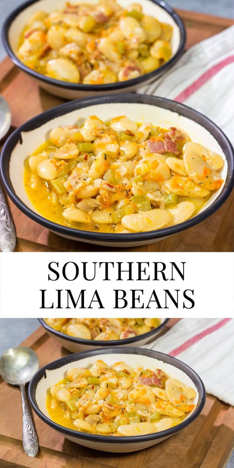 Southern Lima Beans, Beans Recipe Crockpot, Lima Bean Recipes, Butter Beans Recipe, Southern Cooking Recipes, Roasted Potato, Southern Recipes Soul Food, Lima Beans, Meatloaf Recipe