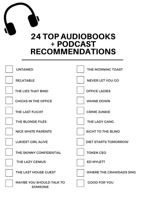 Fun Checklist, Podcast Recommendations, Netflix Recommendations, Creative Podcast, Exercise Home, Luckiest Girl Alive, College Life Hacks, Workout For Women, Dead To Me