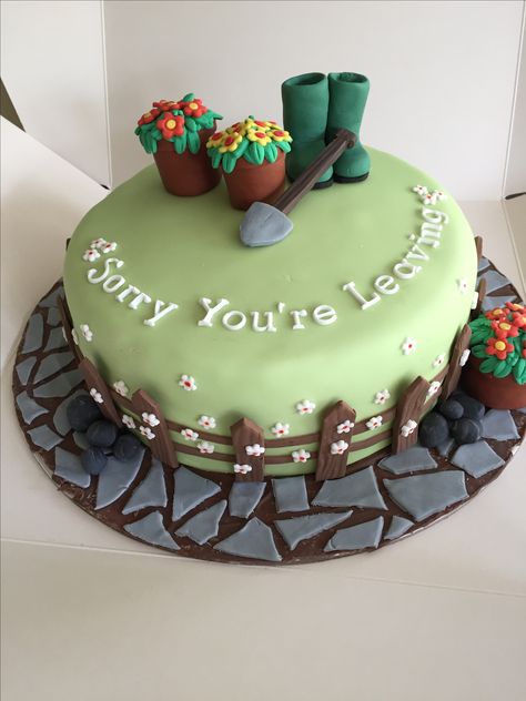 Gardener Cake For Men, Gardening Birthday Cake, Gardeners Cake Ideas, Gardening Cake For Men, Gardener Cake, Cake For A Gardener, 2023 Cakes, Leaving Cake, Granny Cake