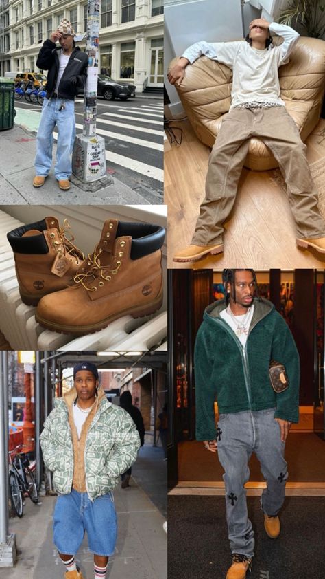 woke New Yorkers started wearing them in the '80s – to keep their toes cosy through harsh winters. Soon they became popular with hip hop artists in the city, too. As well as writing rhymes, Tupac, Biggie Smalls, Mobb Deep and Wu-Tang Clan all stomped about in their Timbs. Tupac Outfits, Tupac Biggie, Timberland Boot, Mobb Deep, Biggie Smalls, Wu Tang Clan, Wu Tang, Hip Hop Artists, Tupac