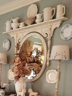 Upside Down Mirror, Decoration Shabby, Dresser Mirror, Furniture Renovation, Refurbished Furniture, Furniture Makeover Diy, Recycled Furniture, French Country Decorating, Redo Furniture