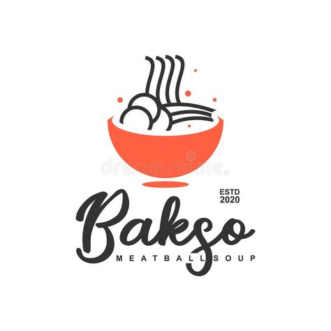 Logo Design Makanan, Logo Tipografi, Resturant Logo, Baso Aci, Food Brand Logos, Food Logo Design Inspiration, Flat Logo Design, Circle Graphic, Food Vector