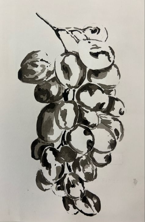 Ink practice of grapes Wine Grapes Drawing, Grapes Doodle, Grape Sketch, Grapes Sketch, Grapes Drawing, Grapes Illustration, Grape Illustration, Ink Practice, Grape Drawing