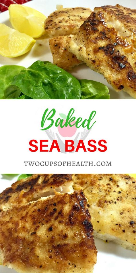 Sea Bass Recipes Healthy, Cooking Sea Bass, Sea Bass Recipe, Baked Sea Bass, Bass Recipe, Sea Bass Recipes, Seafood Entrees, Fish Recipes Healthy, Fish Dinner