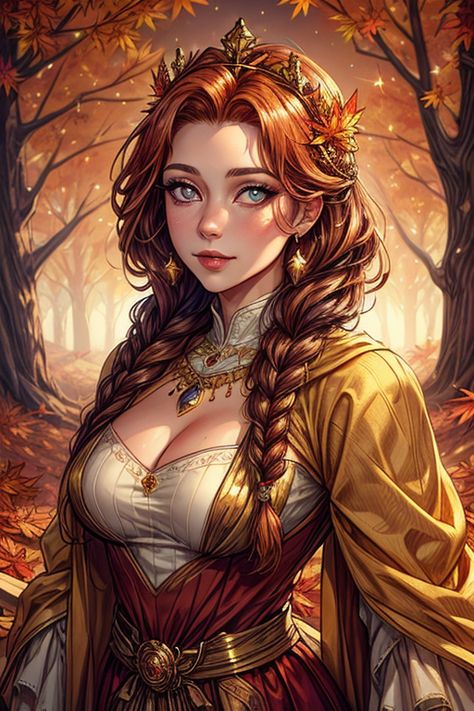 Autumn Fae, Autumn Court, Dnd Classes, Dnd Stuff, Deviant Art, Character Ideas, Autumn Aesthetic, Writing Inspiration, Fantasy Character Design