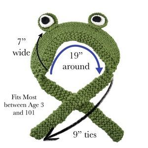 Elisa Crochet, Crochet Frog Headband, Frog Eyes, Frog Hat, Knitting Hacks, Headband Ear Warmer, Crochet Bandana, Crochet Frog, Hair Patterns