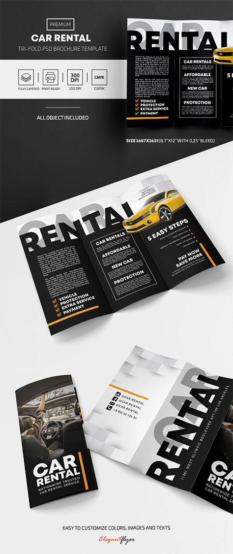 Flyer 3 Fold, Tri Brochure Design, Car Brochure Design, 3 Fold Brochure Design, Bi Fold Brochure Design, Folding Brochure, Tri Fold Brochure Design, Tri Fold Brochure Template, Brochures Design