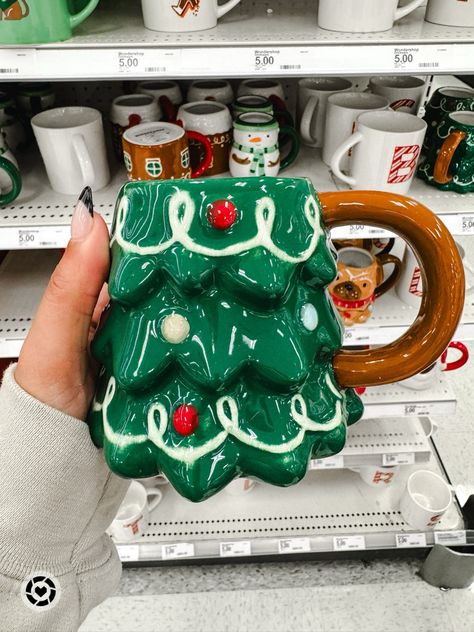 Christmas tree mug found at Target for just $5! Christmas, Christmas decor, coffee mug, coffee, home decor Follow my shop @kimmymanzo on the @shop.LTK app to shop this post and get my exclusive app-only content! #liketkit #LTKSeasonal #LTKhome #LTKHoliday @shop.ltk https://liketk.it/4m0ig Christmas Mugs Aesthetic, Christmas Shopping Aesthetic, Cute Christmas Mugs, Xmas Mugs, Christmas Target, Xmas Gift Ideas, Mugs Christmas, Target Christmas, Coffee Home