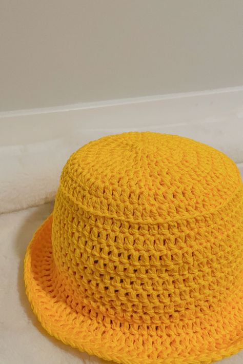 Crochet Beret Pattern, Easiest Crochet, Bucket Hat Crochet, Bucket Hat Pattern, Crochet Beanies, Kids Bucket Hat, Easy Crochet Hat, Crochet Beret, Mercerized Cotton Yarn