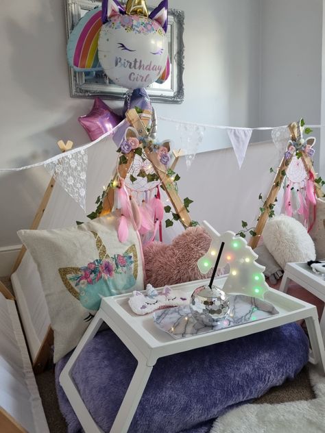 Sleepover Themes, Teepee Sleepover Party, Teepee Sleepover, Teepee Party, Sleepover Party, Good Buddy, Flameless Candles, Cotton Sheets, Fairy Lights