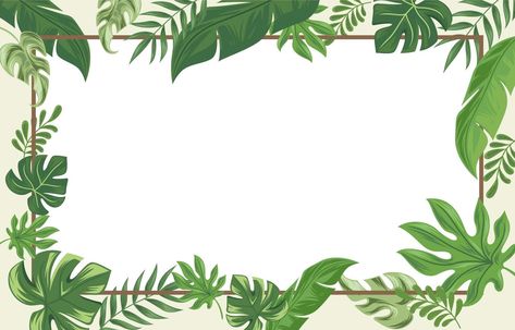 Pikbest Graphic Design Templates, Safari Background, Jungle Border, Cute Elephant Cartoon, Different Leaves, Competitions For Kids, Safari Animals Birthday, Background For Powerpoint Presentation, Scrapbook Frames