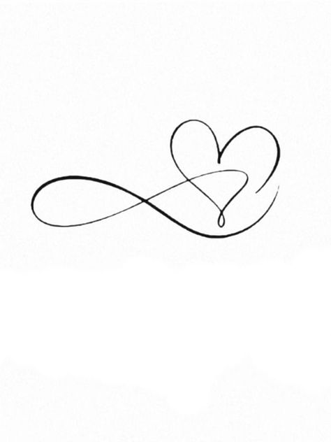 Heart And Eternity Tattoo, Infinity And Heart Tattoo Design, Infinity Tattoo Heart, Heart Infinity Tattoo With Names, Infinity And Heart Tattoo, Heart With Infinity Tattoo Designs, Infinity Heart Tattoo For Women, Infinity Tattoo Designs For Women, Infinity Tattoo With Initials