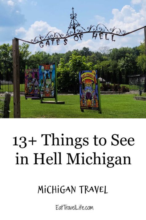 Hell Michigan, Midwest Vacations, Dark Tourism, Travel Michigan, Midwest Road Trip, Family Traveling, Michigan Adventures, Motorcycle Rides, Michigan Road Trip