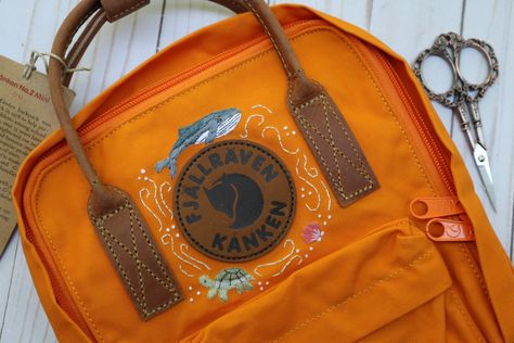 Embroidered Kanken Backpack, Fjallraven Kanken Backpack Embroidered, Fjallraven Kanken Inside Backpack, Kanken Deep Forest, Fjallraven Kanken Orange, Kanken Classic, Backpack Fjallraven, Kanken Mini, Embroidery Bags