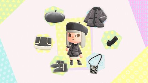 Animal Crossing Gyaru, Acnh Outfits Ideas, Acnh Outfit Code, Acnh Items, Acnh Outfits, Acnh Clothes, Animal Crossing Guide, Acnh Codes, Animal Crossing Villagers