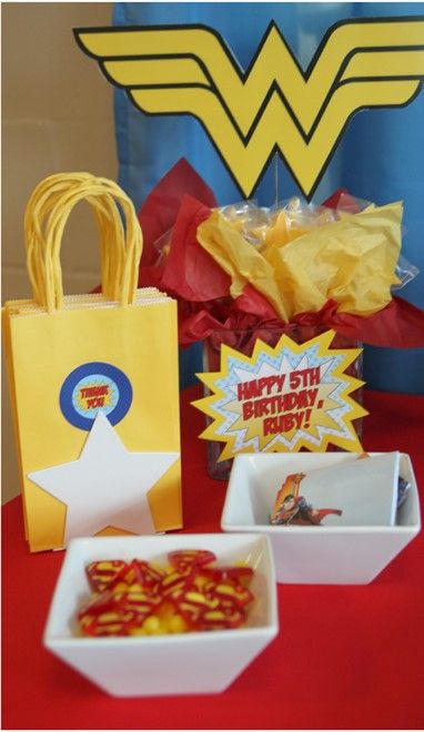 wonder woman party ideas Woman Party Ideas, Wonder Woman Party Ideas, Superhero Birthday Party Favors, Fire Birthday, Wonder Woman Gifts, Women Party Ideas, Wonder Woman Party, Wonder Woman Birthday, At The Movies