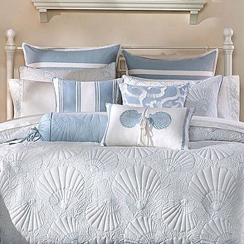 Harbor House Crystal Beach Comforter Set, Color: White - JCPenney Beach House Guest Room, Nautical Bedding Sets, Florida Bedroom, Beach Comforter, Quilted Comforter, Cotton Comforter Set, Beach House Interior Design, Coastal Bedding, Harbor House