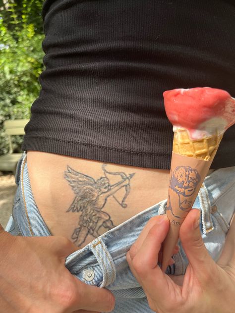 Eros tattoo • Amorino ice cream • Paris • Cupid aesthetic • IG @elanamityukova Eros Tattoo, Eros Aesthetic, Cupid Aesthetic, Kid Aesthetic, Content Creating, Aesthetic Ig, Greek Gods, Tatting, Ice Cream