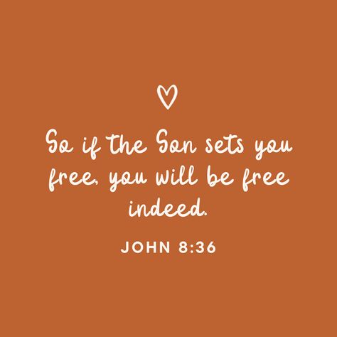 Sunday Scripture, John 8 36, John 8, God Is Good, Bible Quotes, Bible Verses, Bible, Jesus, Quotes