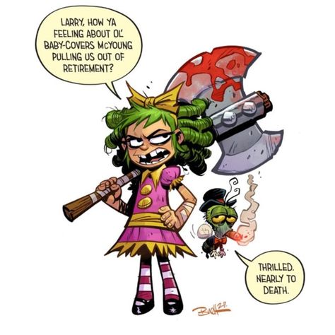 I Hate Fairyland, Illustration Process, Skottie Young, Young Art, Pen Sketch, Happy Tree Friends, Baby Cover, Image Comics, Tank Girl