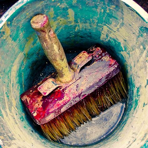 bucket & brush | Darragh Hehir | Flickr Pin Interest, Sumi E, Brooms, Artist Paint, Art Tools, Still Life Painting, Artsy Fartsy, Art Studios, Creative Space