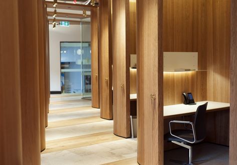 Office Cubicle Design, Design Office Interior, Cubicle Design, Coworking Space Design, Woods Bagot, Private Office Space, Interior Design Office, Study Cafe, Space Hotel