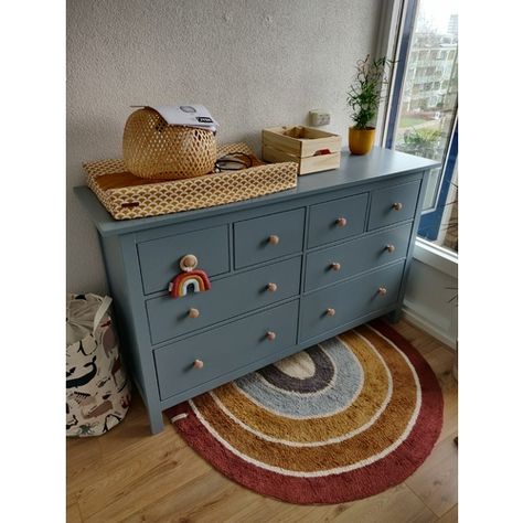 Painted Dresser Nursery, Ikea Hemnes Changing Table, Changing Dresser, Boy Room Paint, Boy Dresser, Nursing Room, Baby Dresser, Blue Dresser, Baby Room Themes