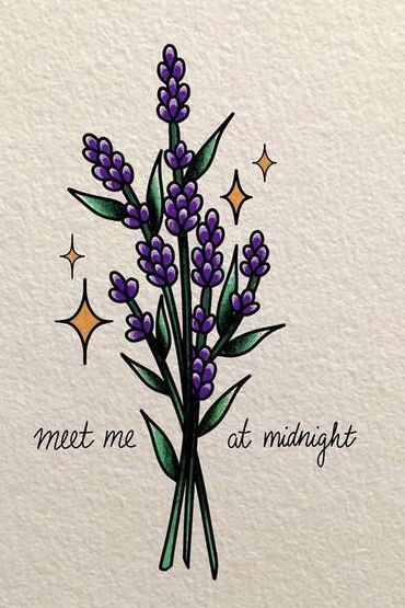 Icon Tattoo, Taylor Swift Tattoo, Traditional Style Tattoo, Lavender Tattoo, 13 Tattoos, Wildflower Tattoo, Lavender Haze, Classic Tattoo, Line Art Tattoos