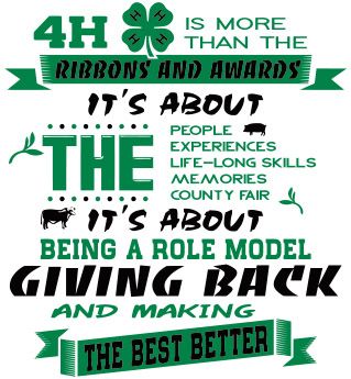 4-H Club Shirts - Custom 4-H Club T-Shirt Design - 4H is About (cool-340i1) - visit us at www.izadesign.com for MORE 4-H Club shirt design ideas! 4-h Poster Ideas, 4h Fair, Livestock Quotes, 4 H Clover, 4 H Club, Hand Health, Showing Livestock, Make Your Own Clothes, Fair Projects