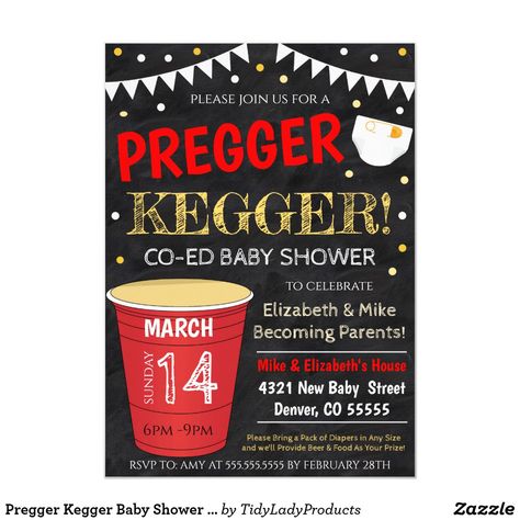 Pregger Kegger, Couples Baby Shower Invitations, Man Shower, Chalkboard Invitation, Couples Baby Showers, Coed Baby Shower, Beer Theme, Invitation Baby Shower, Couple Shower