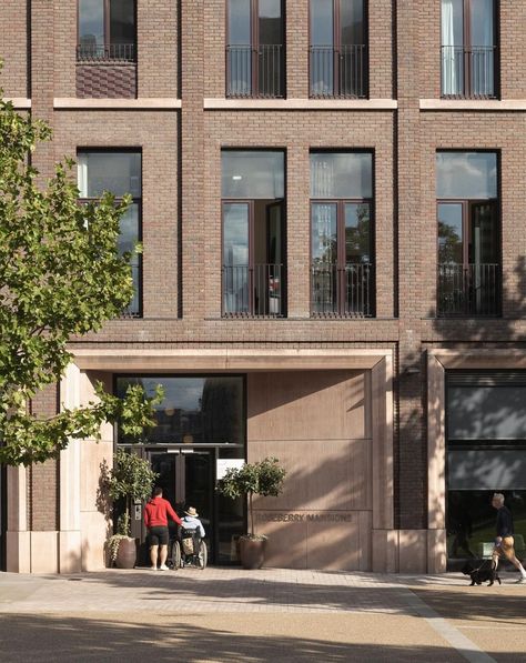 Maccreanor Lavington, Victorian Factory, Apartment Entry, Residential Entrance, Barratt Homes, Glazed Brick, Town Houses, Hotel Entrance, Kings Cross