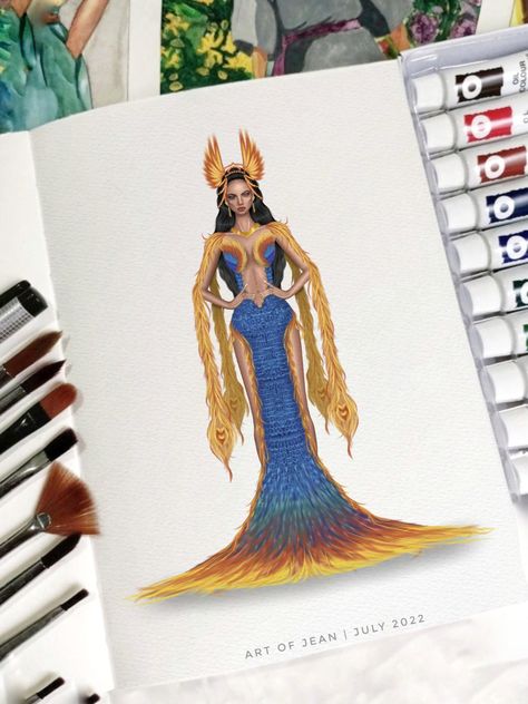 Philippine Mythology
Fashion Illustration
Ibong Adarna Ibong Adarna Costume, Festival Costumes In The Philippines, Philippines National Costume, Philippine National Costume, Monday Wear, Inspiration Sketch, Mythical Bird, Victorian Vases, Filipino Clothing