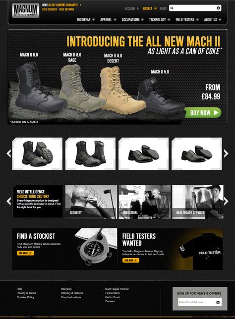 Magnum Boots Website Magnum Boots, Tactical Shoes, Army Veteran, Men's Boots, Boots Men, Web Design, Boots, Quick Saves, Design