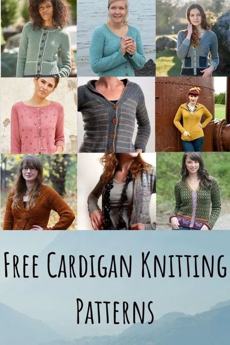 Easy Knit Cardigan Pattern Free, Tops Knitting, Cardigan Knitting Patterns, Free Knitting Patterns For Women, Cardigan Sweater Pattern, Ladies Cardigan Knitting Patterns, Summer Knitting Patterns, Knit Clothing, Aran Knitting Patterns