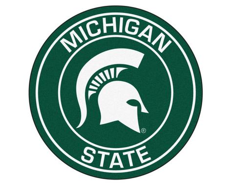 michigan state spartans logo Michigan State Logo, Michigan State Football, Msu Spartans, Nylon Carpet, Round Area Rug, University Logo, Michigan State University, Round Door, Michigan State Spartans