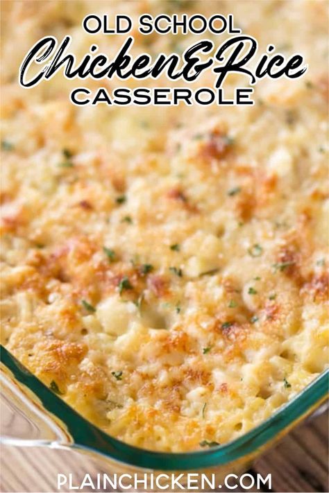 Crowd Recipes, Chicken And Rice Casserole, Chicken Rice Casserole, Cream Of Celery, Rice Casserole Recipes, Poultry Dishes, Meals Ideas, Instant Rice, Celery Soup