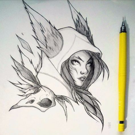 Legend Drawing, Xayah And Rakan, League Of Legends Characters, Lol League Of Legends, Cool Art Drawings, Anime Sketch, Manga Drawing, Art Drawings Sketches, Pencil Drawing