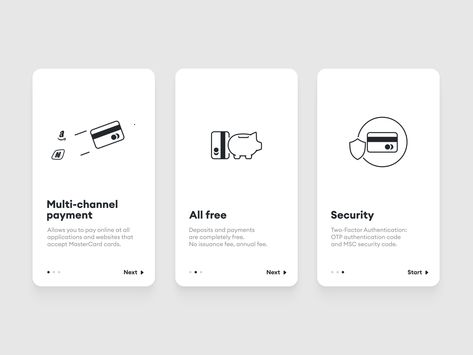 Truemoney - Onboarding by Yup Nguyen for Creatvie on Dribbble Mobile Website Design Layout, Ui Card Design, Onboarding Screen, Ui Cards, Onboarding App, Advertising Inspiration, Icon Animation, Ui Design Principles, Famous Songs