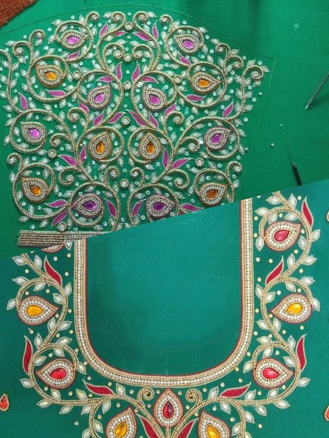 Aari Work Blouse Design, Design Blouse, Aari Work Blouse, Blouse Work, Aari Work, Blouse Work Designs, Work Blouse, Lace Design, Blouse Design