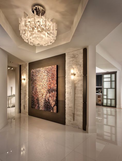 Contemporary Private Residence Palm Beach County - Contemporary - Entry - Miami - by Interiors by Steven G Perete Accent, Vstupná Hala, تصميم داخلي فاخر, Plafond Design, Foyer Design, Pool Design, False Ceiling Design, Interior Modern, Ikea Hacks