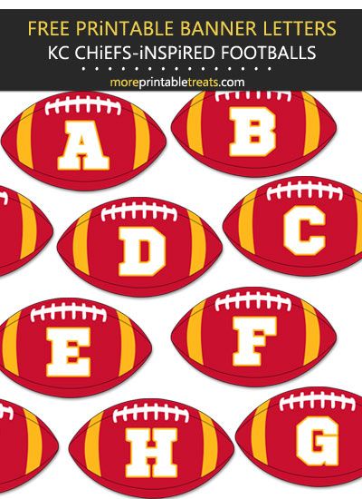 Kansas City Chiefs-Inspired Football Alphabet Kansas City Birthday Party, Kansas City Chiefs Printables Free, Chiefs Printables Free, Kc Chiefs Party Ideas, Kc Chiefs Crafts, Kansas City Chiefs Birthday Party, Kansas City Chiefs Birthday Party Ideas, Chiefs Party Ideas, Chiefs Birthday Party