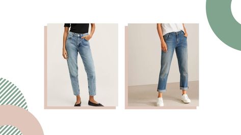 Boyfriend jeans vs mom jeans: Here's how to tell the difference | Woman & Home | Mom Jeans Vs Boyfriend Jeans, What Are Boyfriend Jeans, Make A Boyfriend, Fancy Flats, Types Of Jeans, Feminine Blouses, Boyfriend Jean, Mom Jean, Tailored Blazer