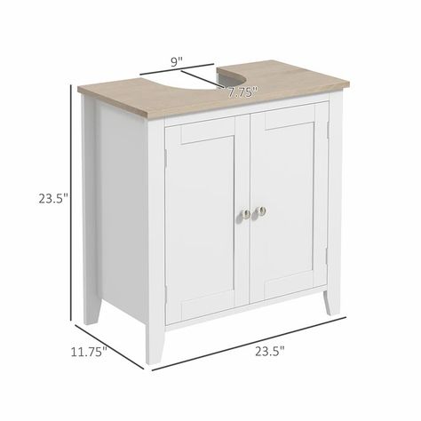 Bathroom Under Sink Cabinet U Shape | Wayfair Under Sink Cabinet Bathroom, Sink Cabinet Bathroom, Cabinet Under Sink, Pedestal Sink Storage, Bathroom Under Sink Cabinet, Bathroom Floor Storage Cabinet, Bathroom Floor Storage, Under Sink Cabinet, Bathroom Sink Cabinets