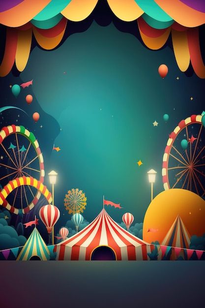 School Fair Themes, Circus Design Poster, Carnival Theme Background, Birthday Background Design Landscape, Fun Fair Poster, Carnival Poster Design, Fair Background, Game Background Design, Carnival Template