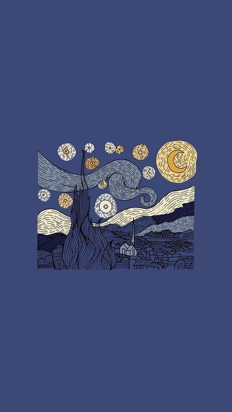 The Starry Night, Van Gogh, Starry Night, Iphone Wallpaper, Iphone, Van